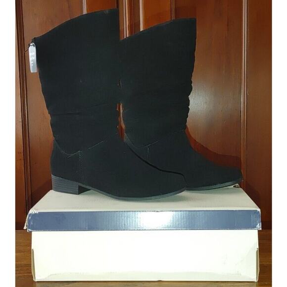 NIB st johns bay Boots "Jamie" Black 9M (B) Ladies Real Leather Suede - Picture 3 of 10